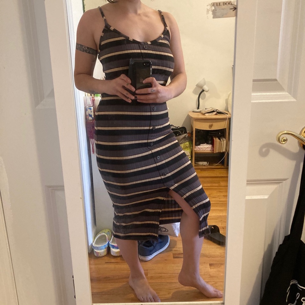 Striped Midi Dress